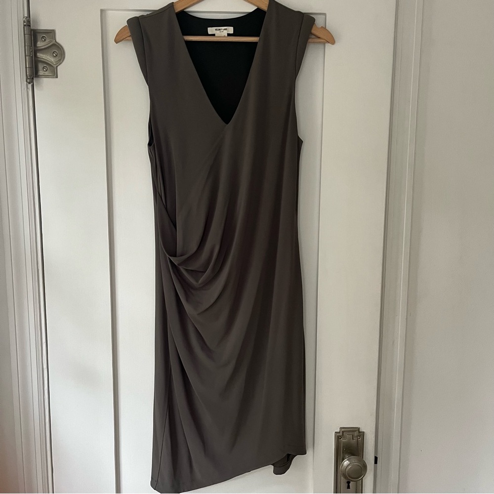 Helmut Lang Sleeveless Dress in Gray
